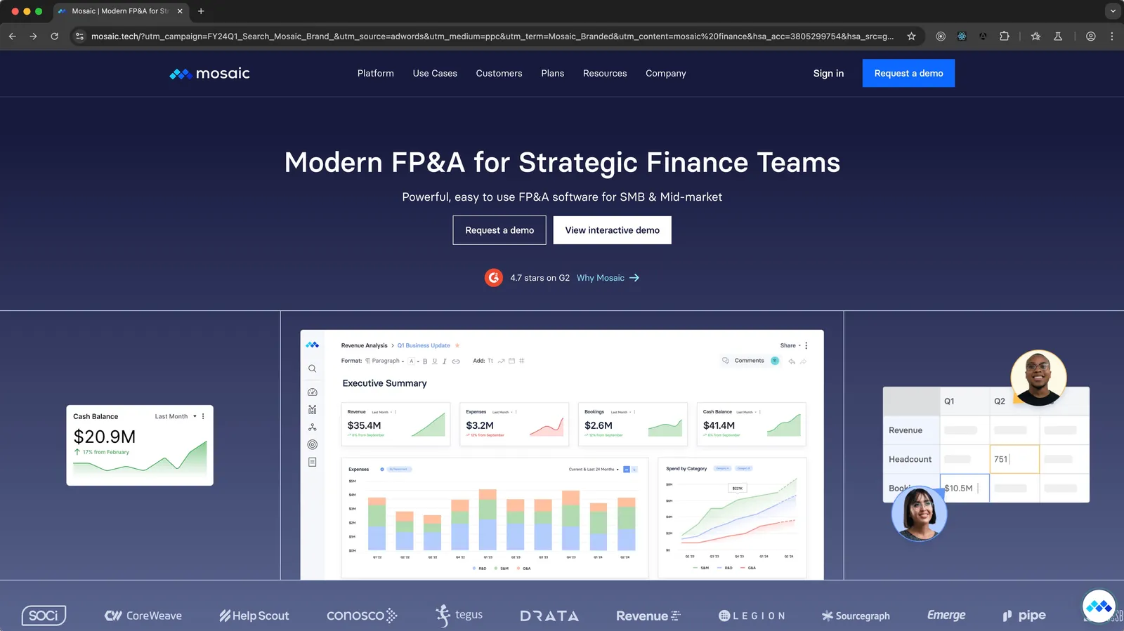 The Mosaic finance platform