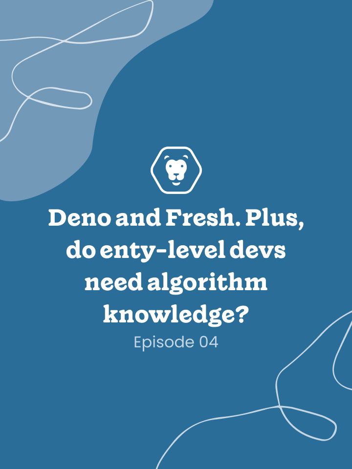 Logo of Deno and Fresh. Plus, do you need to algorithm knowledge as an entry-level developer?